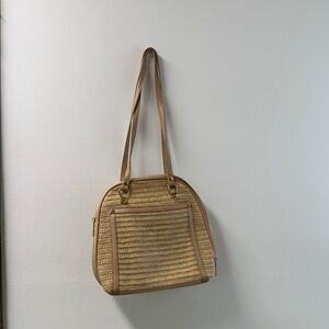 Mystique Boutique Beige Woven Shoulder Bag